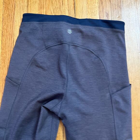 Athleta Leggins Womens Small Ultimate Stash Pocket 7/8 Tight Blue Purple - Picture 3 of 10